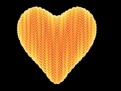 Knitted Heart Box Valentines Day gift 3D print model