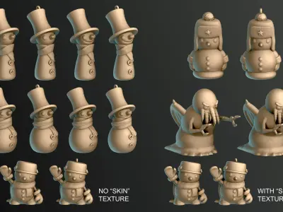 SNOWMAN FOR CHRISTMAS DECORATION 02 3D print model