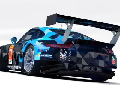 Porsche 2016 GT3 R - Dempsey Proton Racing Le Mans 3D model