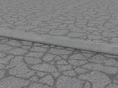 Parking Block Damaged 3D model