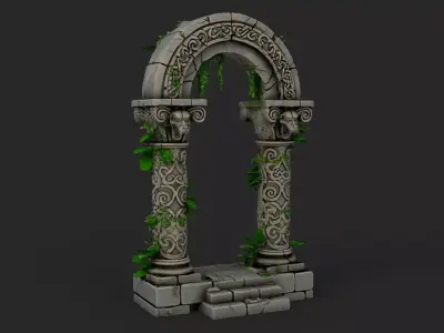 Fantasy Stone Arch High Detail  3D model