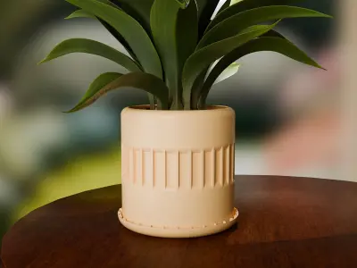 Dual Indoor Planter Set 3D print model