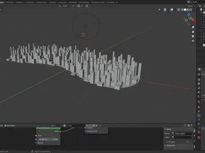 Parametric Generated Simple City Free 3D model