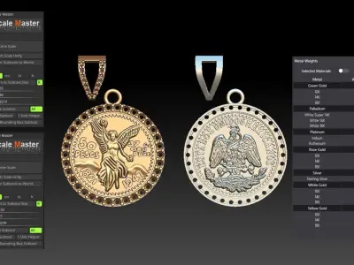 50 Pesos Coin M31 3D print model