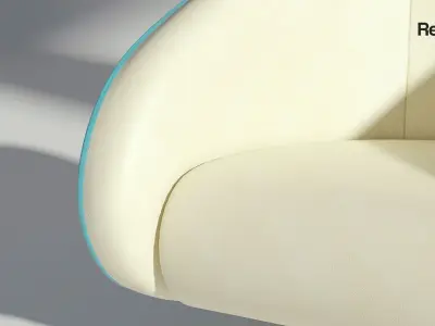 Leather Rotating Armchair 3D model