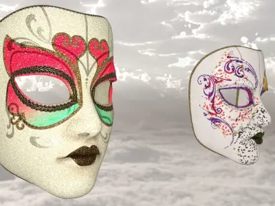 Fun mask carnival 3D model