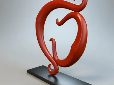 Abstract Figure m09 P 3D print model