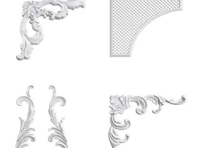 Classic Pattern Set 01 Low-poly 3D model