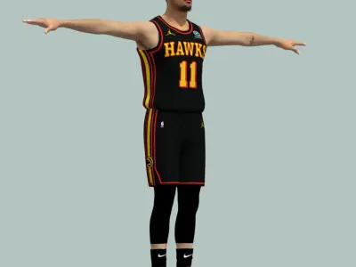 T-Pose Trae Young Atlanta Hawks NBA 3D model