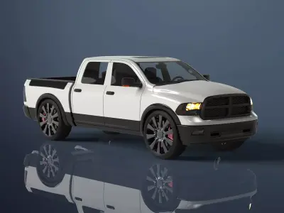 pickup truck 3D model by Deepocean