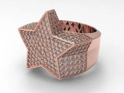 Star ring v2 3D print model