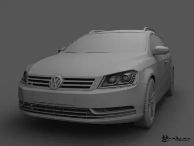 Volkswagen Passat Estate 2011 3D model