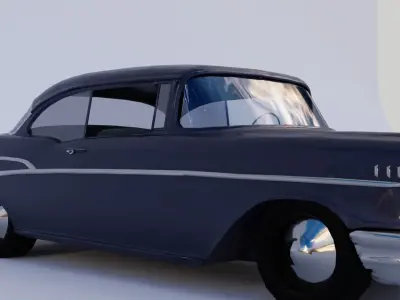 classic car Low-poly 3D model