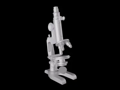 Microscope Low-poly 3D model