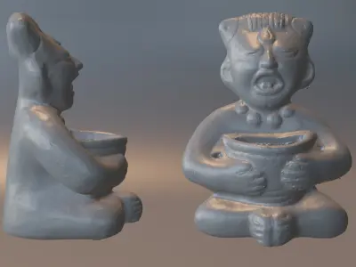 Sacrifice Ritual Figurine   Ancient Symbolic Art in 3D 3D model