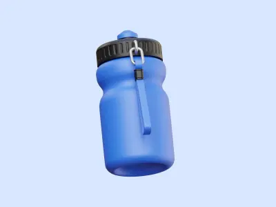 Sport Bottle Illustration Low-poly 3D model