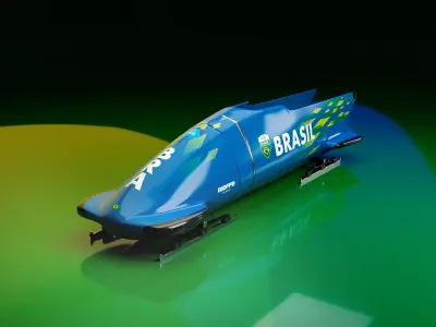 2025 Bobsled Sled 3D model