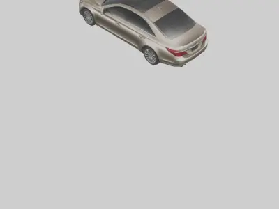 Luxury Touring Sedan model Low-poly 3D model