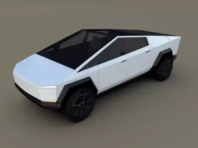 Tesla Cybertruck White 3D model
