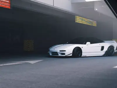  Underground Parking Lot  3D Environment Without Car 3D model