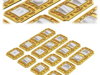 Luxury switchs and sokets 3D model