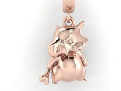 charm pendant pokemon cubone 3D print model