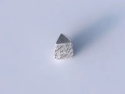 Vase curved tipping triangle with twisted lattice tiles 3D print model