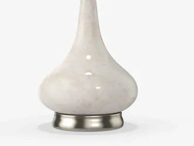 Table lamp with lampshade 02 3D model