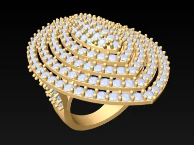 Diamond Ring - Womens Rings - N5192 3D print model