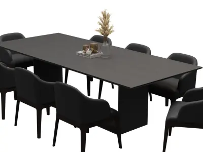 Dining table set 3D model