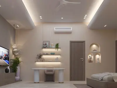 Bedroom Boho Bedroom Design 3D model