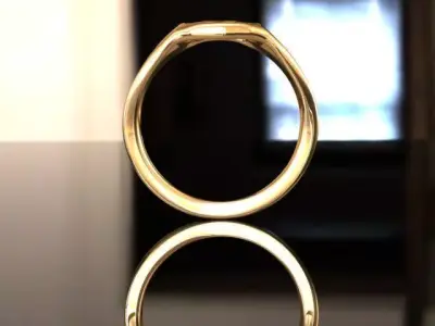 Heart ring minimal 3D print model