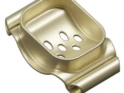 Brass Soap Dish Holder 3D model