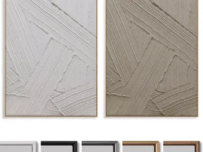 Abstract Painting Frame set 3D model 235