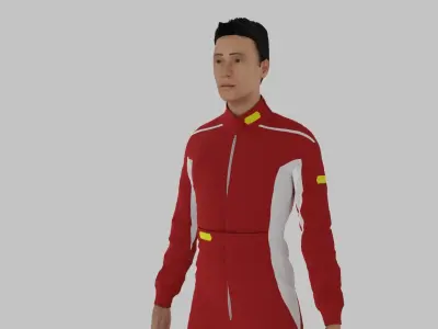 Race Driver Low-poly 3D model