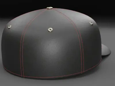 Leather cap 3D model