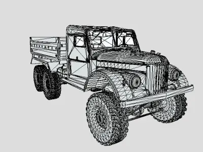 barracks military truck 3D model