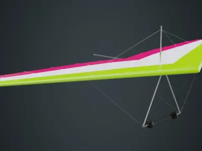 Hang Glider 1A Low-poly 3D model