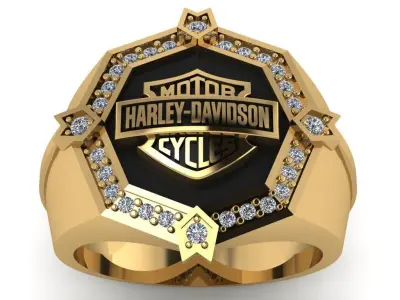 Harley-Davidson Ring Code-CGH002 3D print model