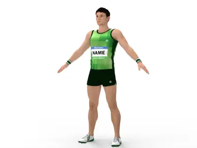 Marathon runner 3D model