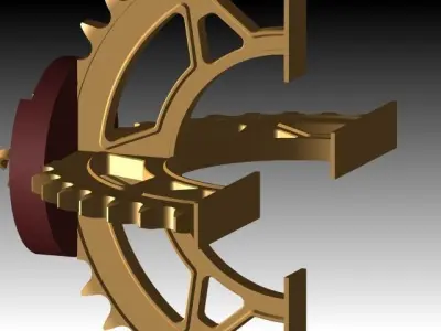 The Golden Gear Trophy 2012 Free 3D model