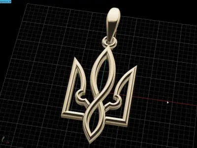 Ukrainian Trident 3D print model buy