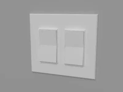 Duel Light Switch Low-poly 3D model