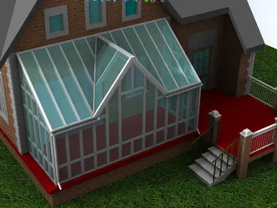 House with the winter garden 3D model