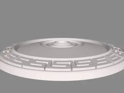 Round rosette 002 3D model 3D print model