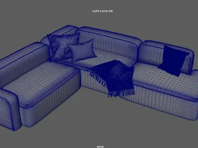 Modern Sofa 3D model 8