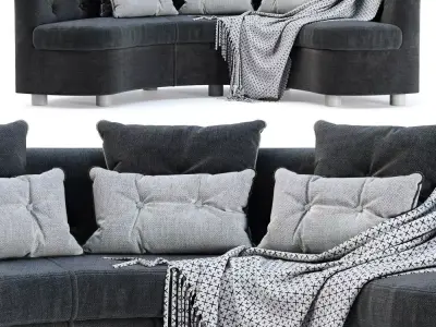 Luna restaurant loveseat LR60 3D model