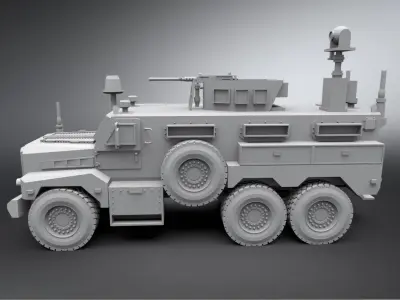 Cougar MRAP HE Scale Model 3D print model