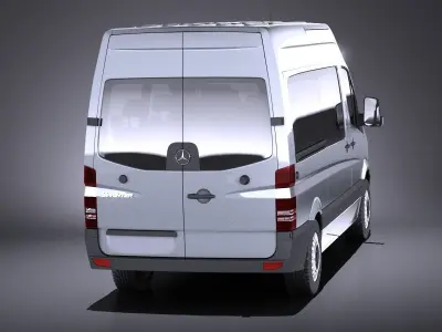 Mercedes-Benz Sprinter Passenger Van 2017 VRAY 3D model