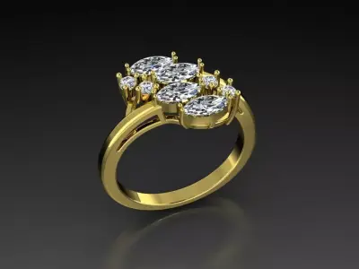Diamond Jewelry Ring  Free 3D print model
